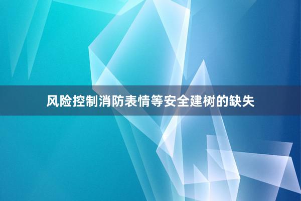 风险控制消防表情等安全建树的缺失