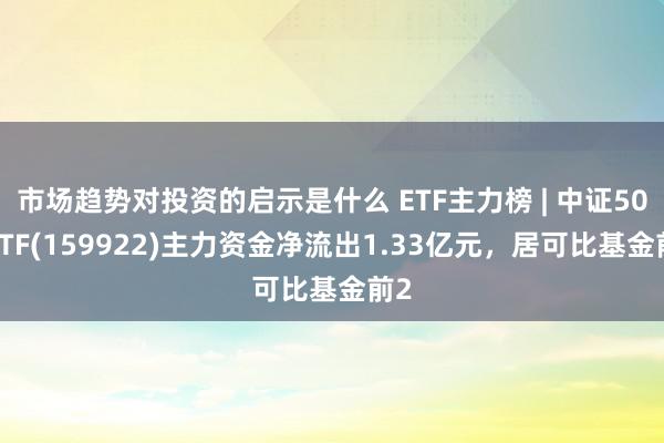 市场趋势对投资的启示是什么 ETF主力榜 | 中证500ETF(159922)主力资金净流出1.33亿元，居可比基金前2