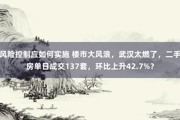 风险控制应如何实施 楼市大风浪，武汉太燃了，二手房单日成交137套，环比上升42.7%？