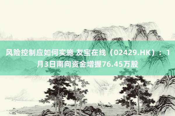 风险控制应如何实施 友宝在线（02429.HK）：1月3日南向资金增握76.45万股