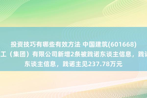 投资技巧有哪些有效方法 中国建筑(601668)控股的中建新疆建工（集团）有限公司新增2条被践诺东谈主信息，践诺主见237.78万元