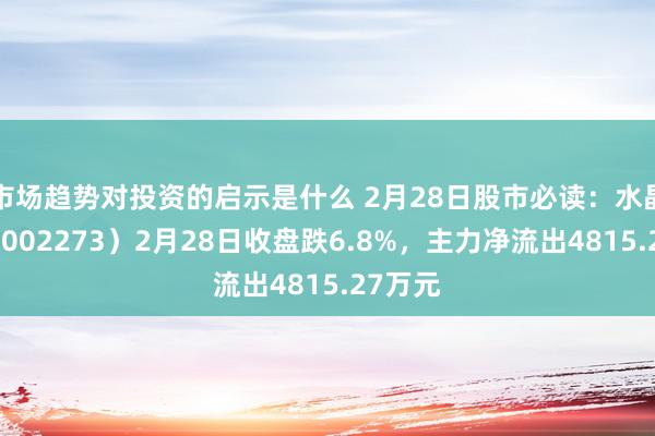 市场趋势对投资的启示是什么 2月28日股市必读：水晶光电（002273）2月28日收盘跌6.8%，主力净流出4815.27万元