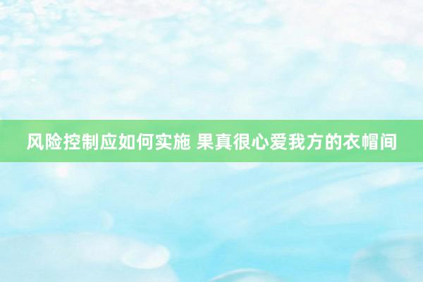 风险控制应如何实施 果真很心爱我方的衣帽间